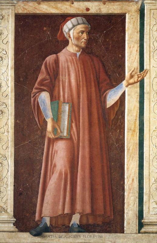 Andrea del Castagno Famous Persons: Dante Allighieri